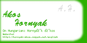 akos hornyak business card